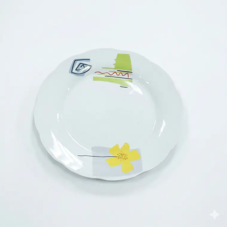 PLATO TENDIDO LOZA DECORADO 9