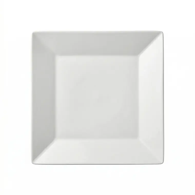 PLATO POSTRE CUADRADO ZEN BLANCO 23.2 X 23.2 CM 1