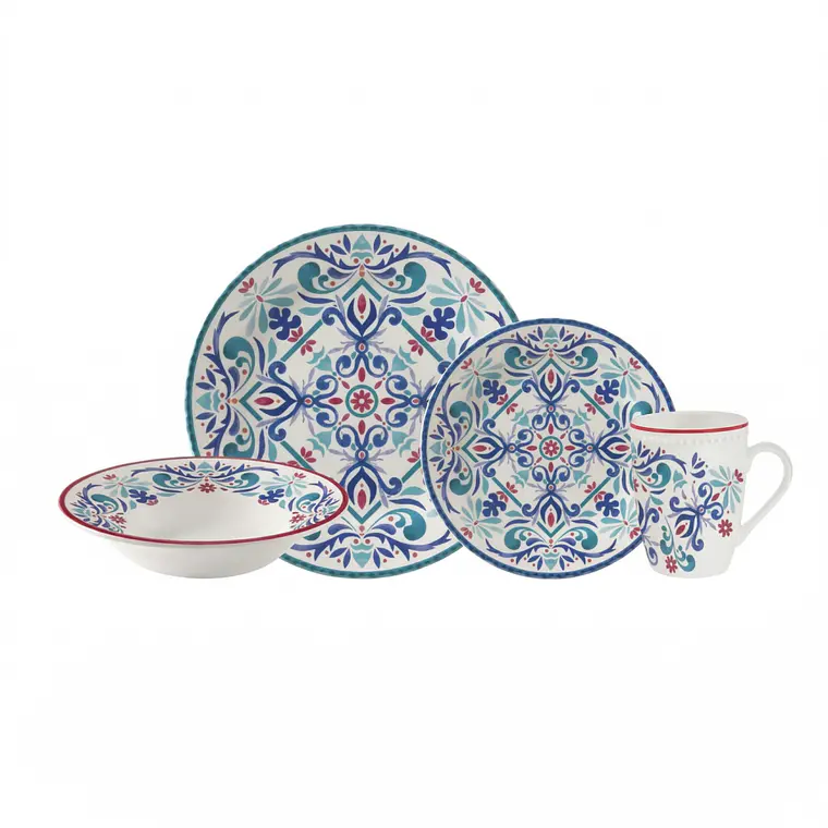 JUEGO DE 16 VAJILLA ANTONELLA 04 DE CADA UNO 1