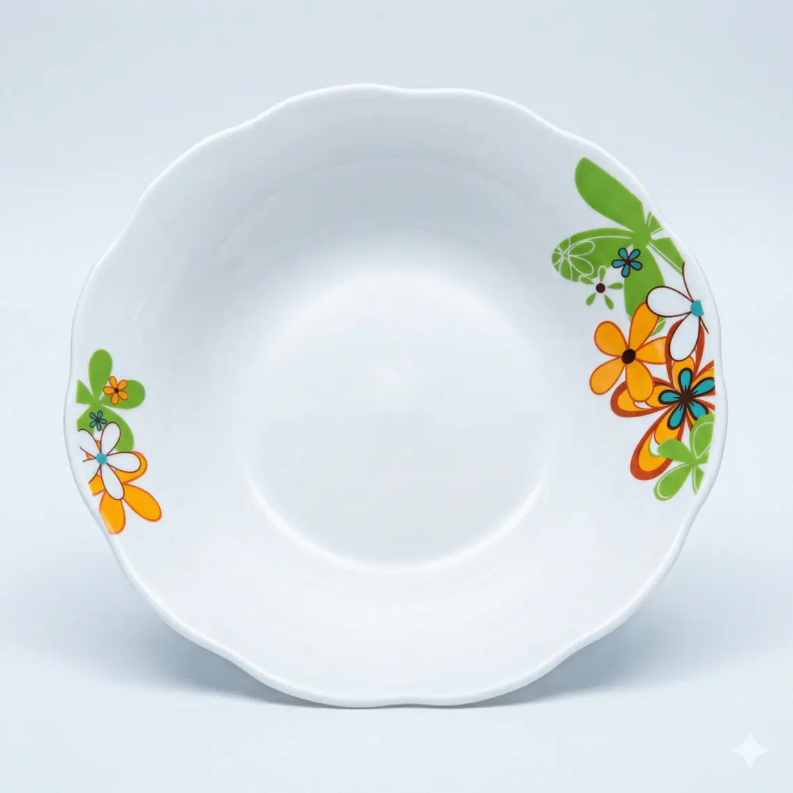 PLATO HONDO LOZA DECORADO 9