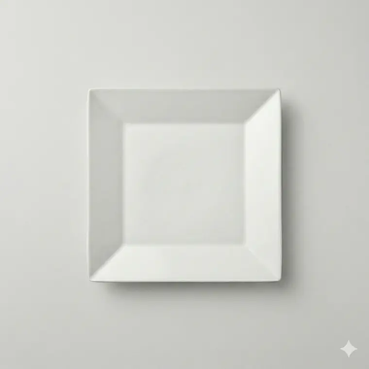 PLATON CUADRADO ZEN BLANCO TAMAÑO 27.3 X 27.3 CM 1