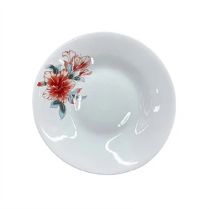 PLATO HONDO LOZA DECORADO 9