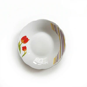 PLATO HONDO LOZA DECORADO 9