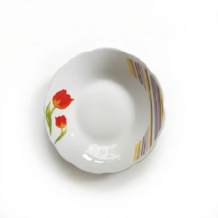 PLATO HONDO LOZA DECORADO 9