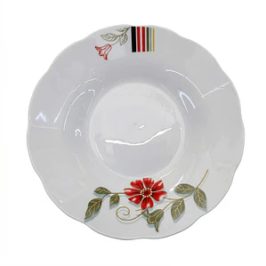 PLATO HONDO LOZA DECORADO 9