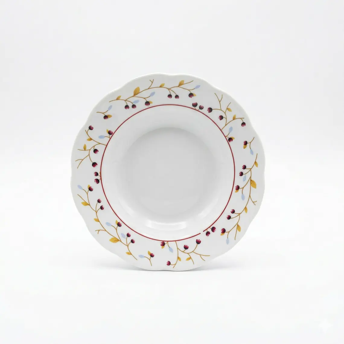 PLATO HONDO LOZA DECORADO 9