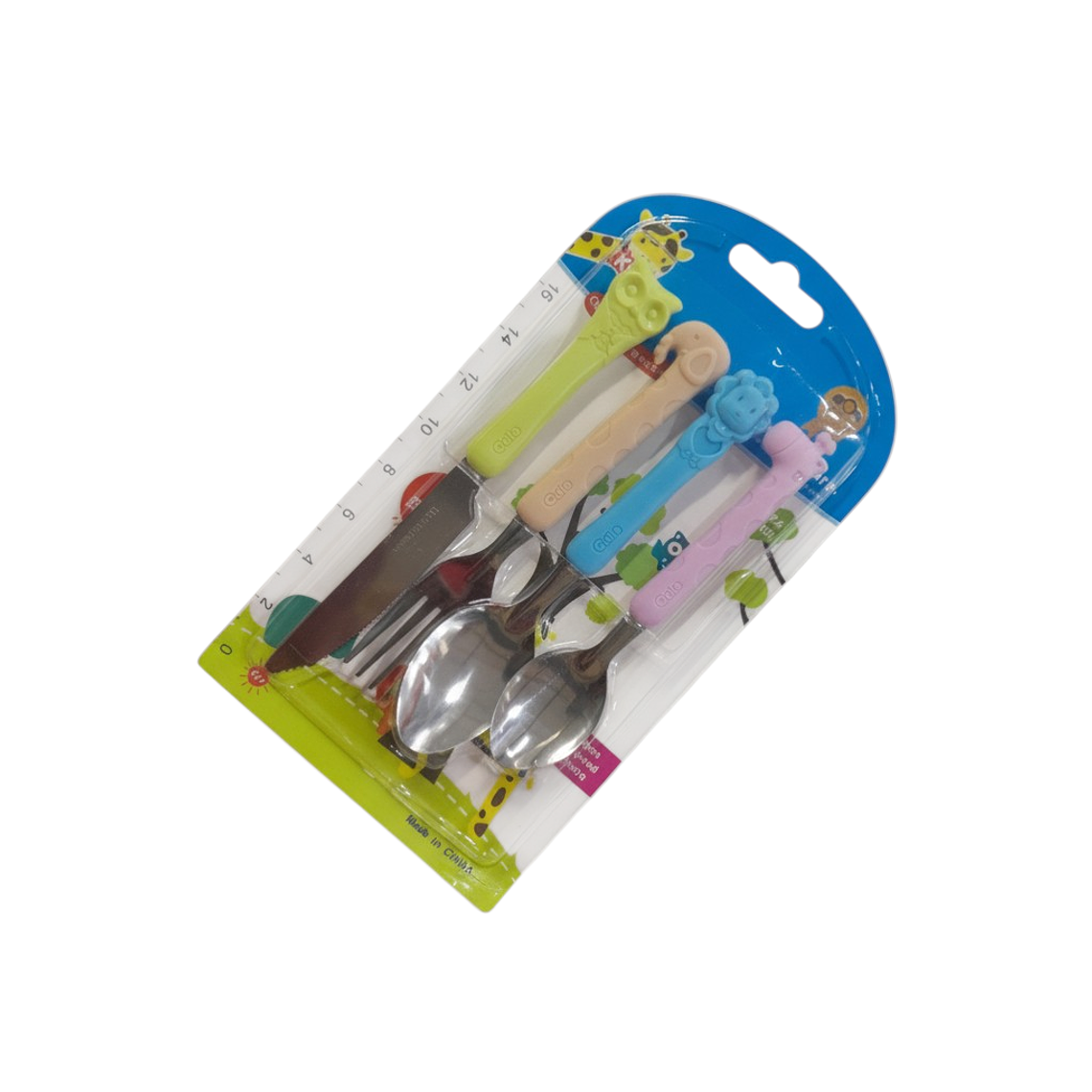 JUEGO DE 4 CUBIERTOS INFANTIL ANIMALES 1