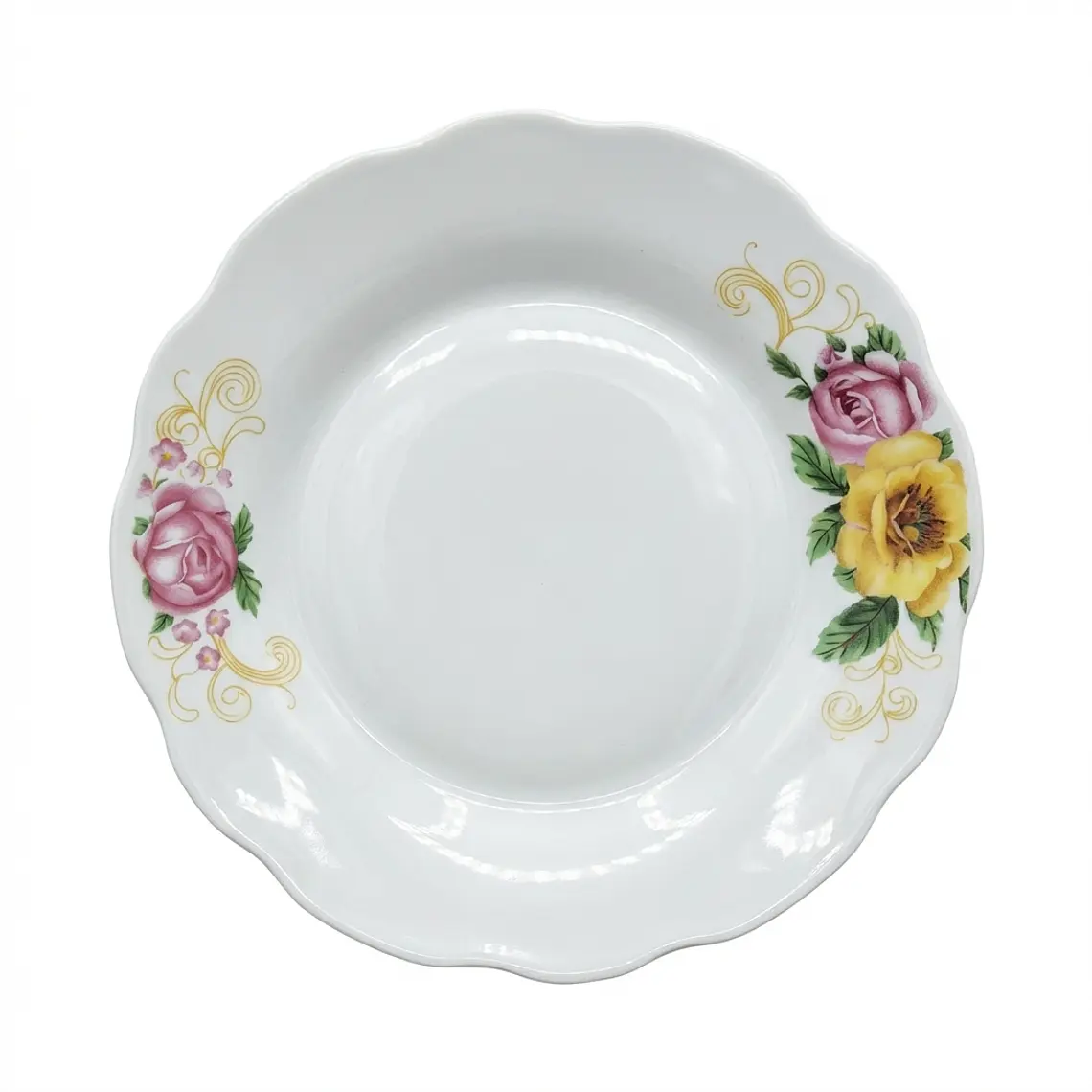 PLATO TENDIDO LOZA DECORADO 9