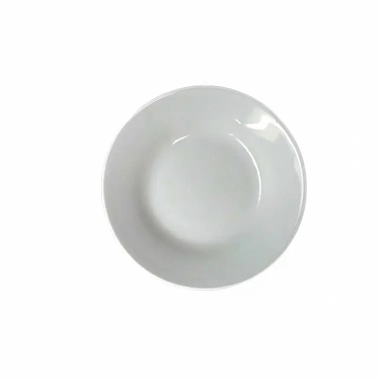 PLATO HONDO LOZA BLANCO 7