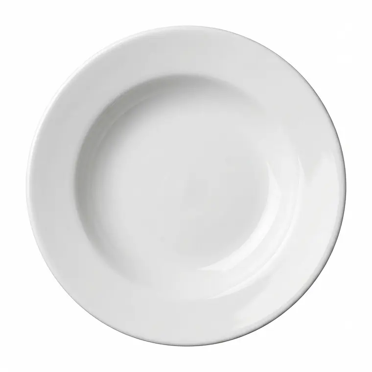 PLATO HONDO LOZA BLANCO 8