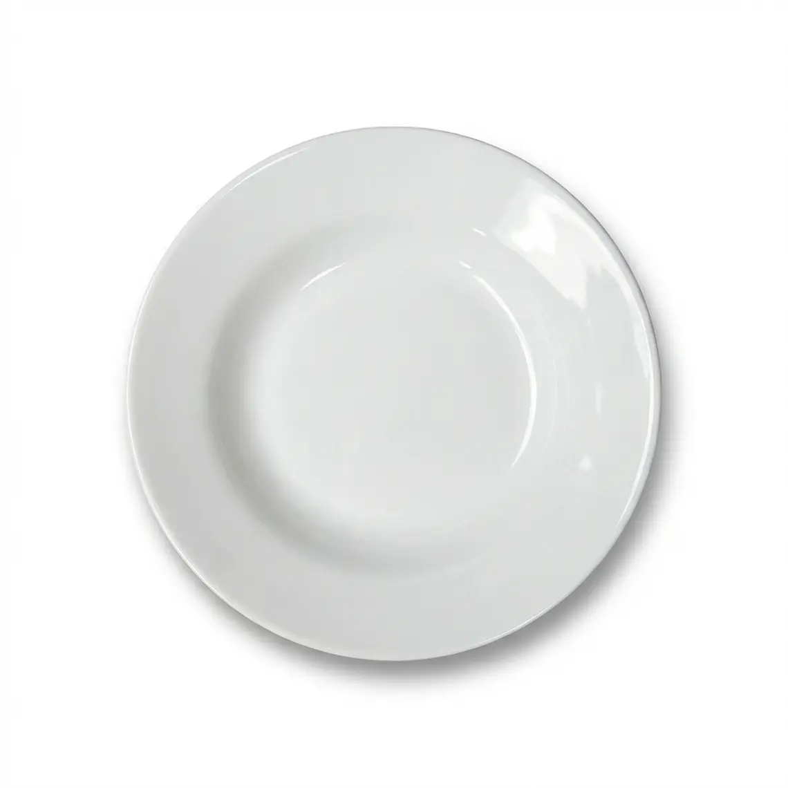 PLATO HONDO LOZA BLANCO 9