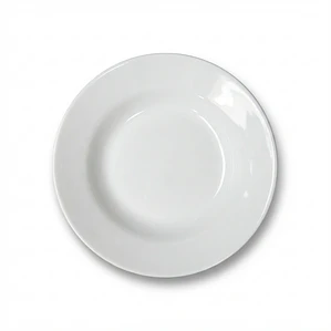 PLATO HONDO LOZA BLANCO 9