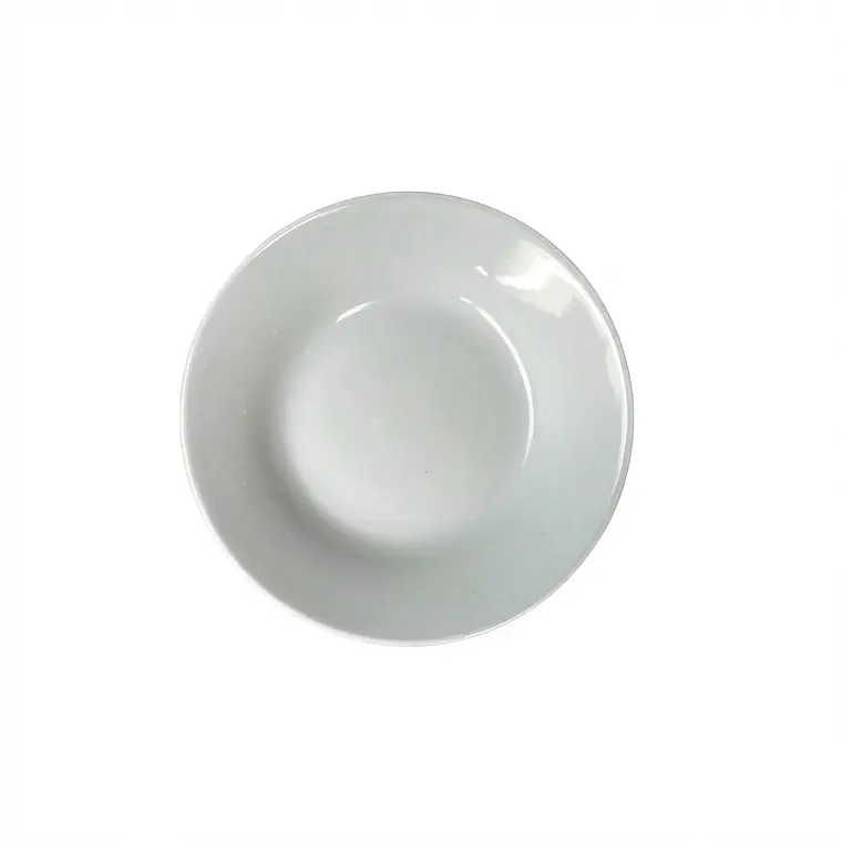 PLATO HONDO LOZA BLANCO 9