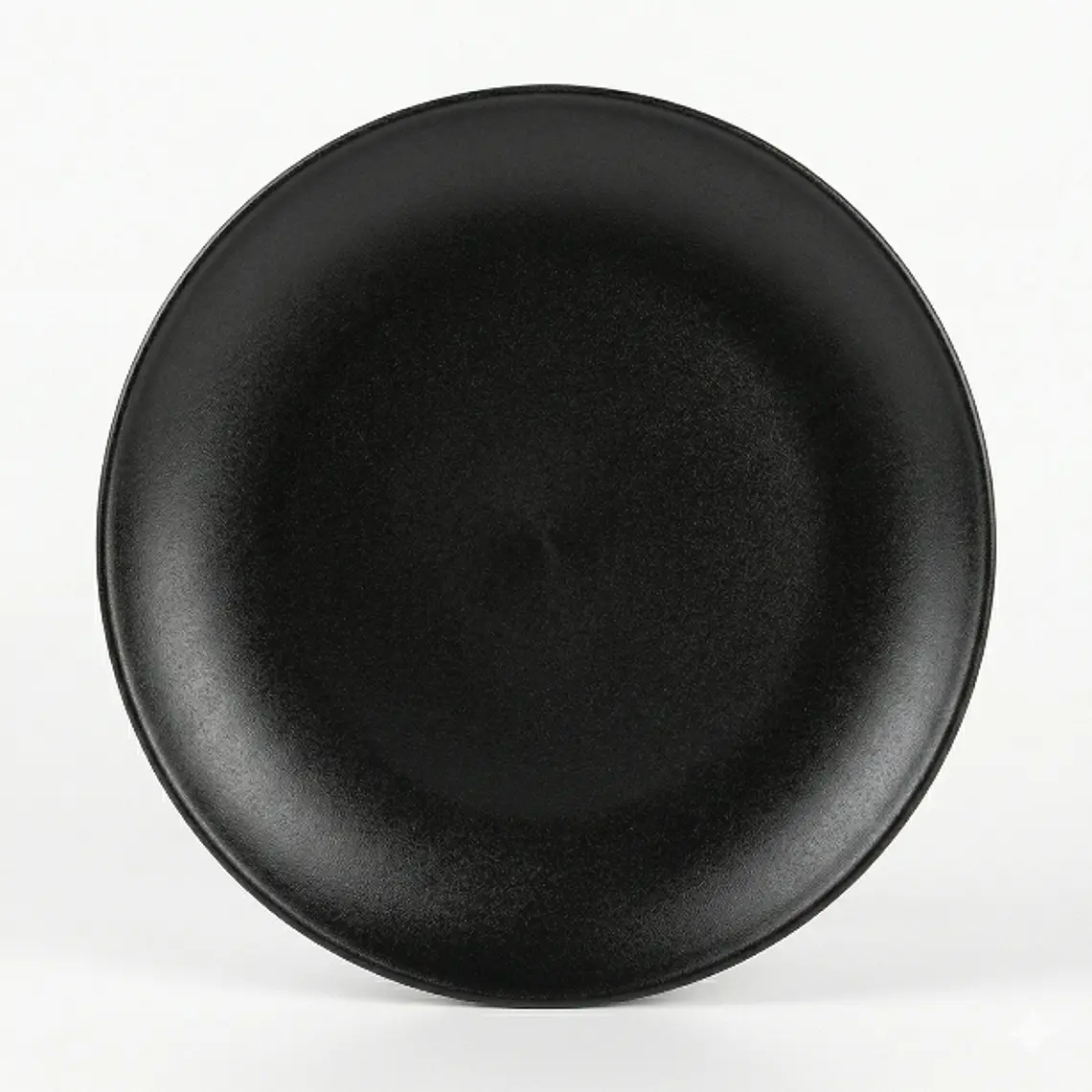 PLATO TENDIDO NEGRO MELAMINE 10
