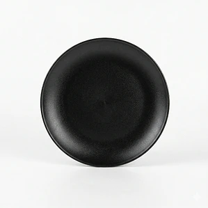 PLATO TENDIDO NEGRO MELAMINE 9
