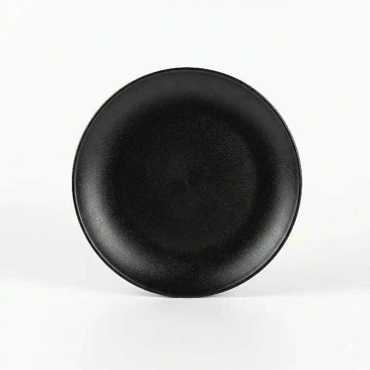 PLATO TENDIDO NEGRO MELAMINE 9