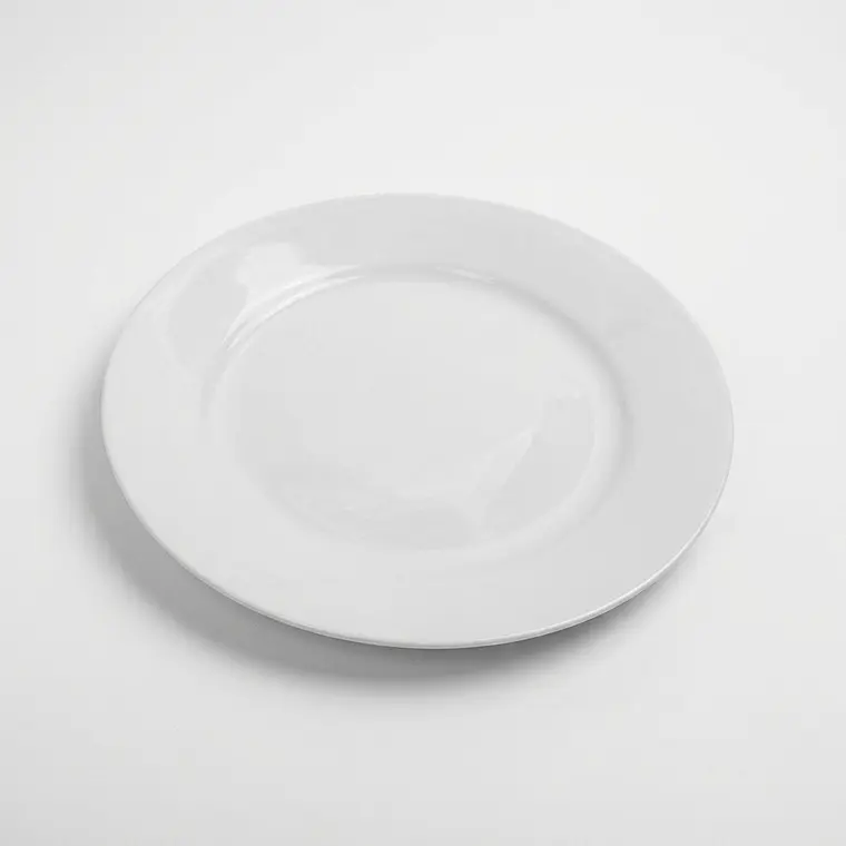 PLATO TENDIDO LOZA BLANCO 9