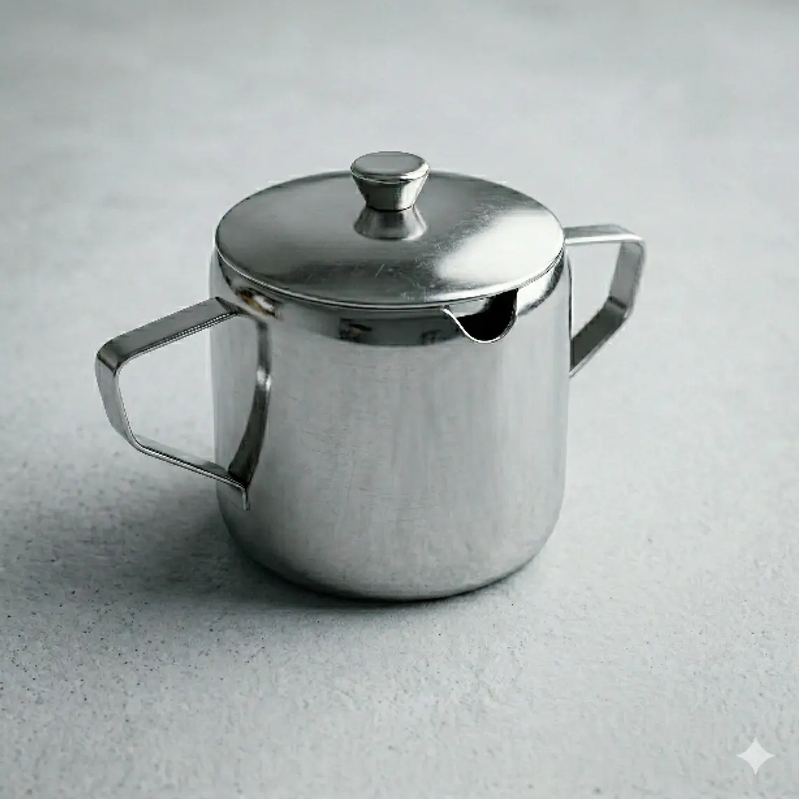 AZUCARERO ACERO INOXIDABLE 500 G CON ASA Y CUCHARITA 1