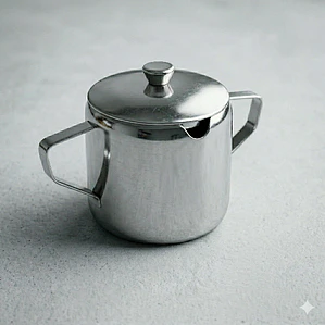 AZUCARERO ACERO INOXIDABLE 500 G CON ASA Y CUCHARITA