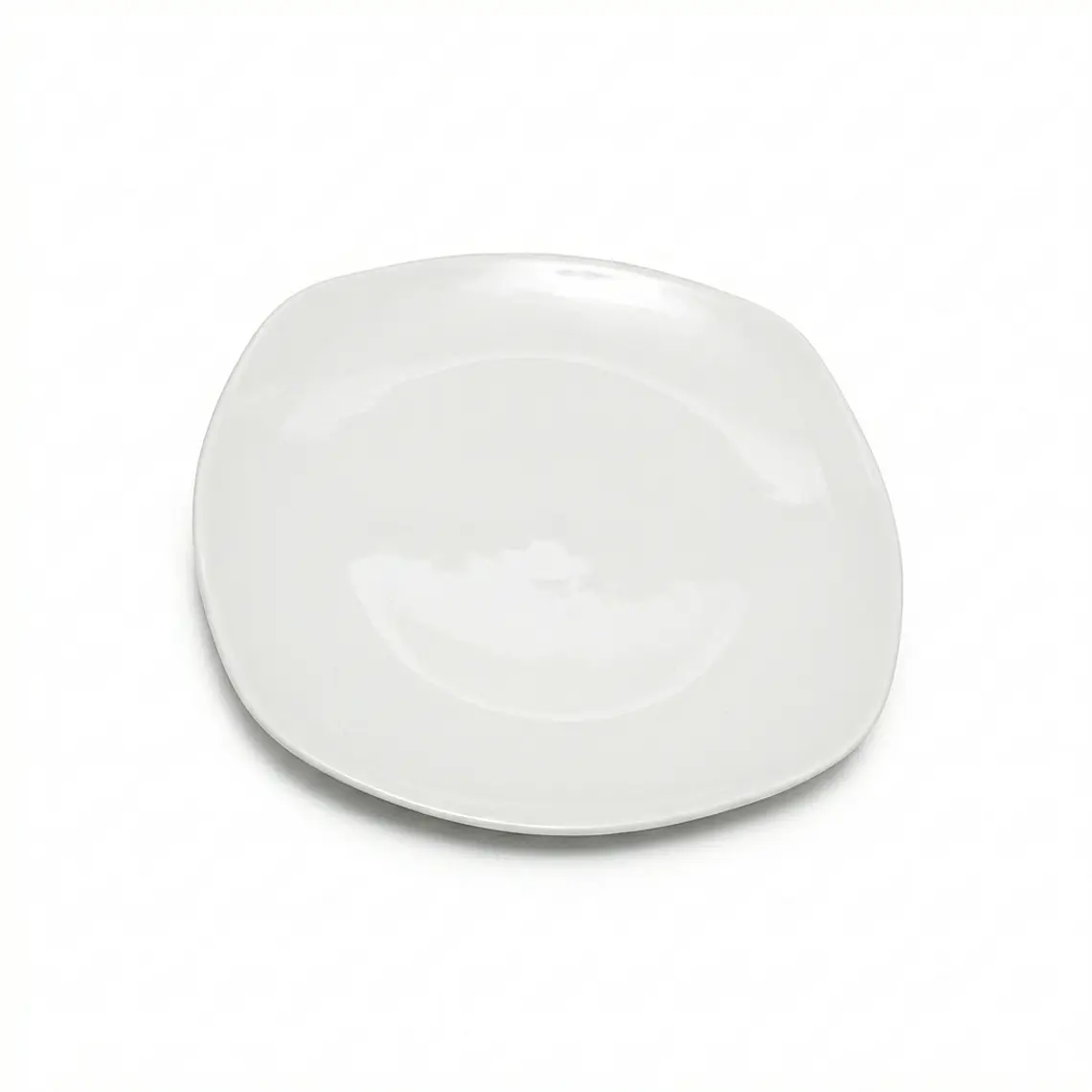 PLATO TENDIDO LOZA CUADRADO BLANCO 6