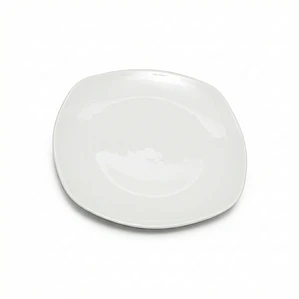 PLATO TENDIDO LOZA CUADRADO BLANCO 6