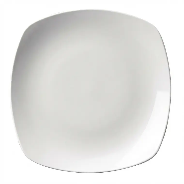 PLATO TENDIDO LOZA CUADRADO BLANCO 8