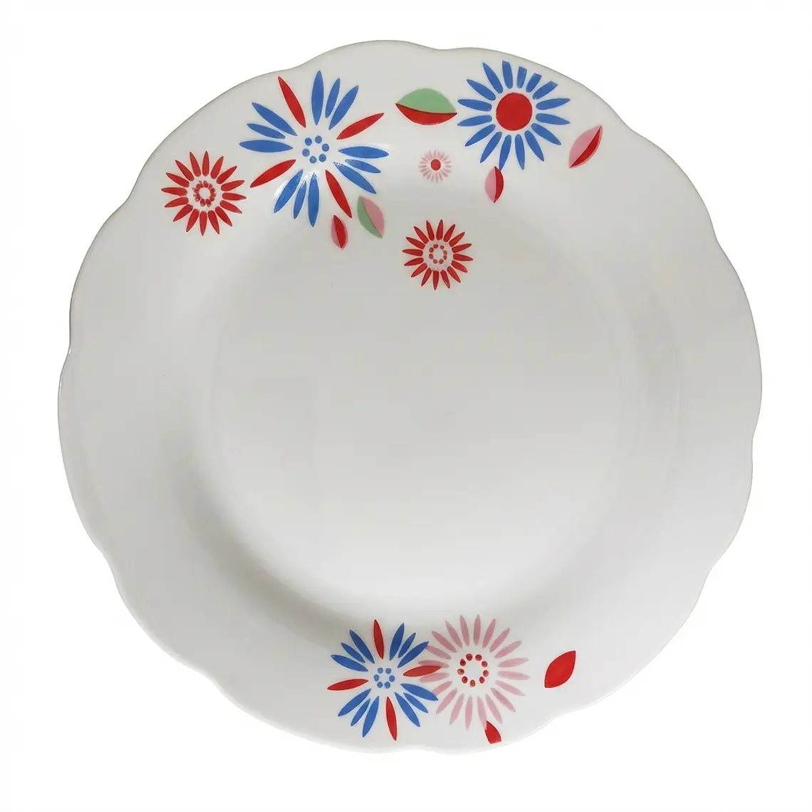 PLATO TENDIDO LOZA DECORADO 9