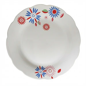 PLATO TENDIDO LOZA DECORADO 9