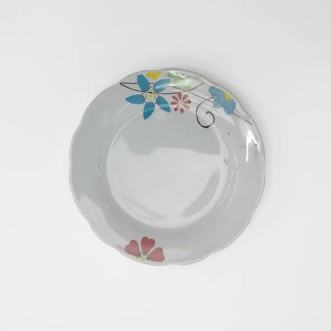 PLATO TENDIDO LOZA DECORADO 9
