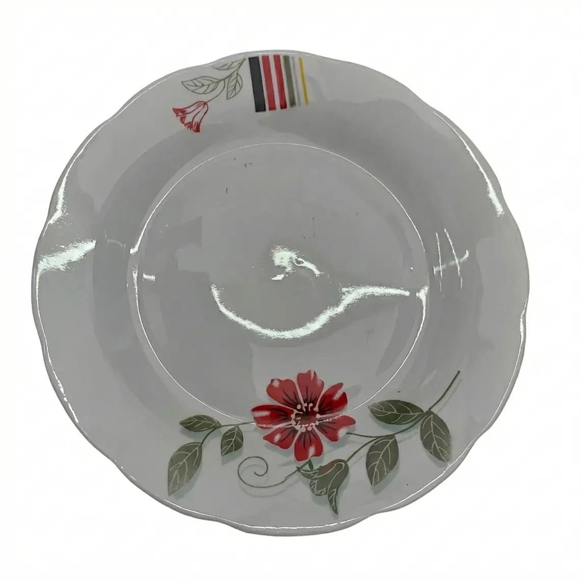 PLATO TENDIDO LOZA DECORADO 9