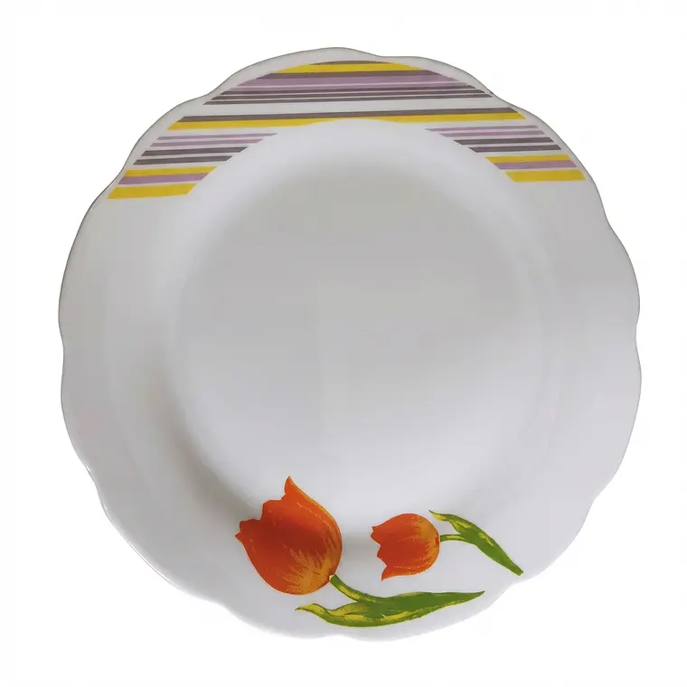 PLATO TENDIDO LOZA DECORADO 9