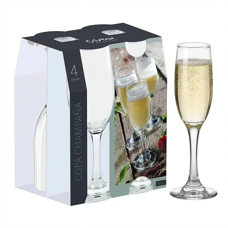 JUEGO DE 4 COPAS CHAMPANA 1