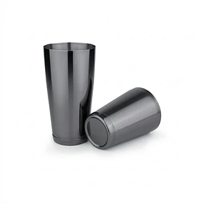 COCTELERA BOSTON NEGRO ACERO INOXIDABLE 820 ML