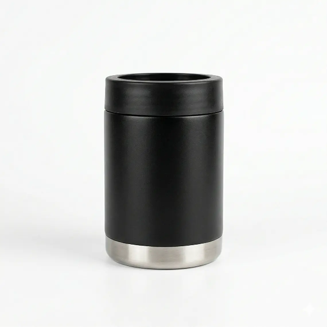 ENFRIADOR LATAS CERVEZA NEGRO ACERO INOXIDABLE 355 ML 1