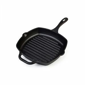 SARTEN HIERRO FUNDIDO GRILL RECTANGAR ESMALTADA 25 CM