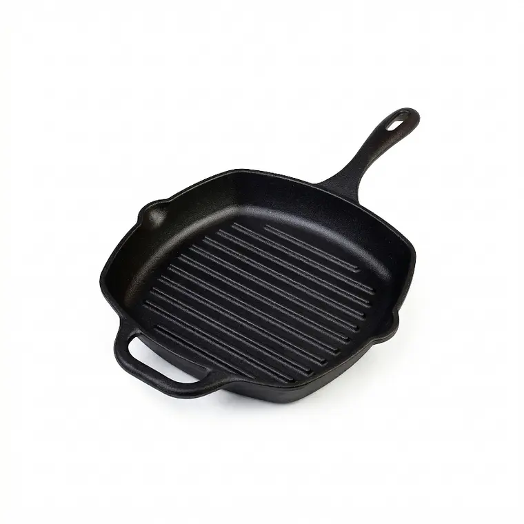 SARTEN HIERRO FUNDIDO GRILL RECTANGAR ESMALTADA 25 CM 1