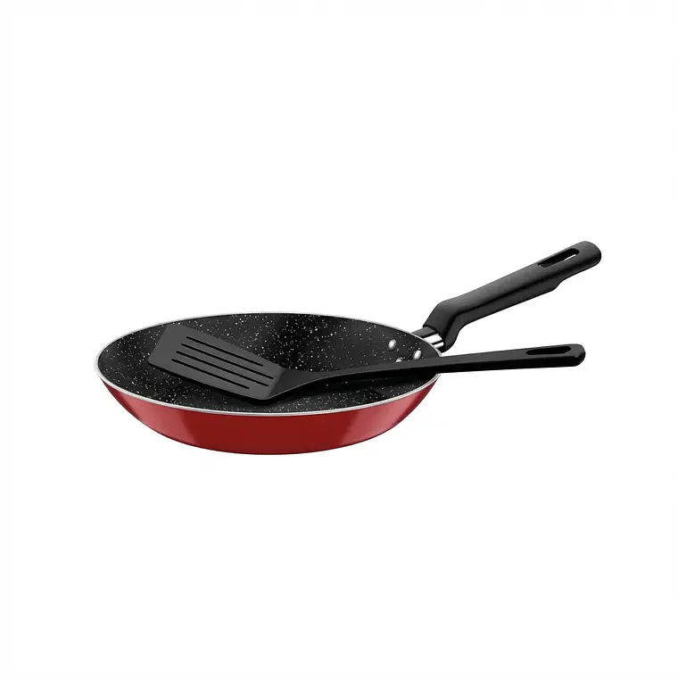 SARTEN ROJO ROCH LORETO 26 CM CON ESPATULA 2 MM 1