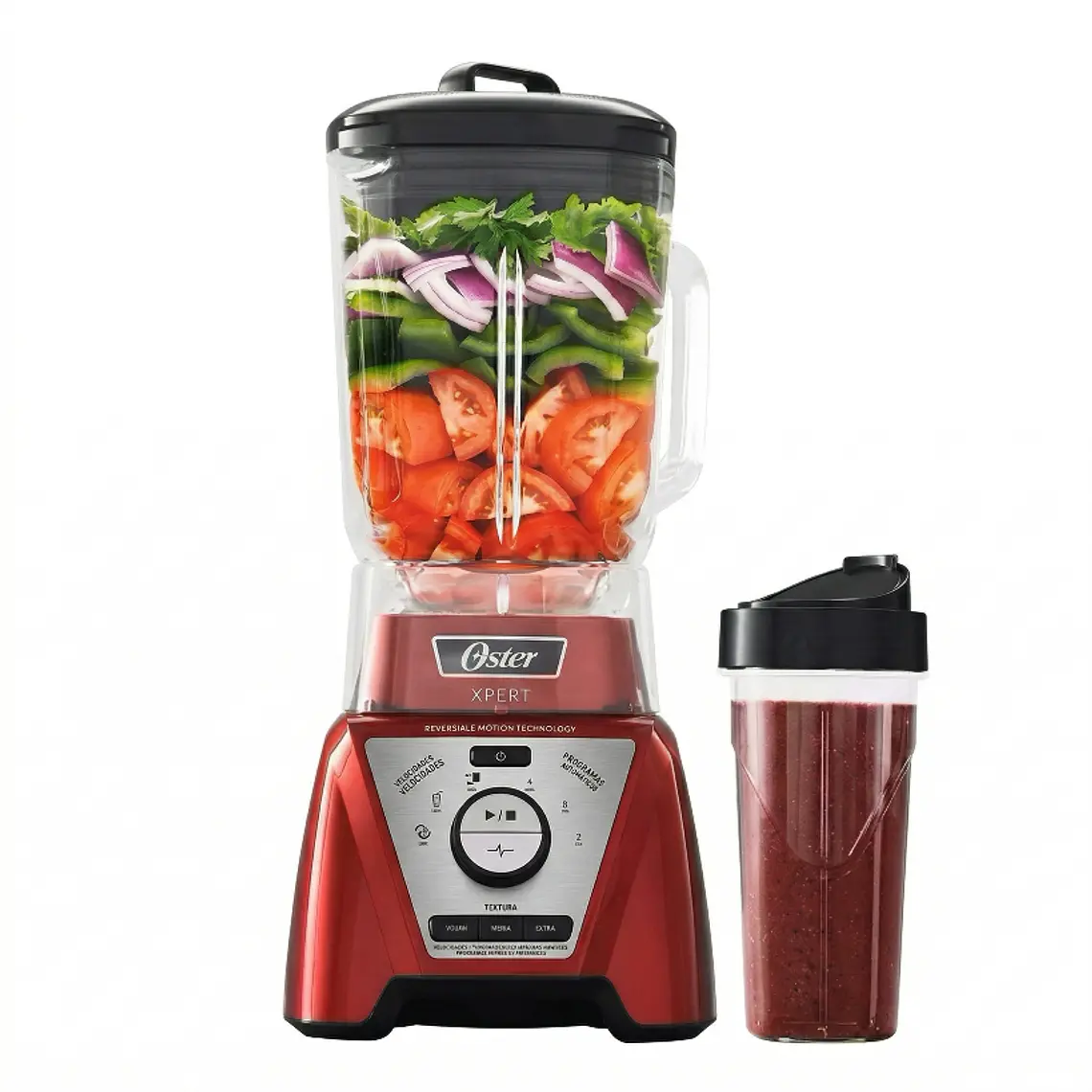 LICUADORA XPERT 3 VELOCIDADES ROJA CON TOMATODO 2 L 1