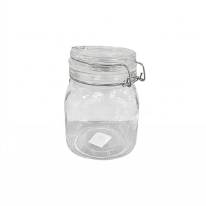FRASCO HERMETICO VIDRIO PARA ENCURTIDO CON TAPA VIDRIO 1 L