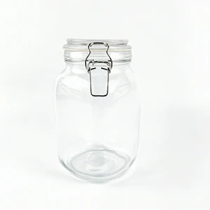 FRASCO HERMETICO VIDRIO PARA ENCURTIDO CON TAPA VIDRIO 1.5 L