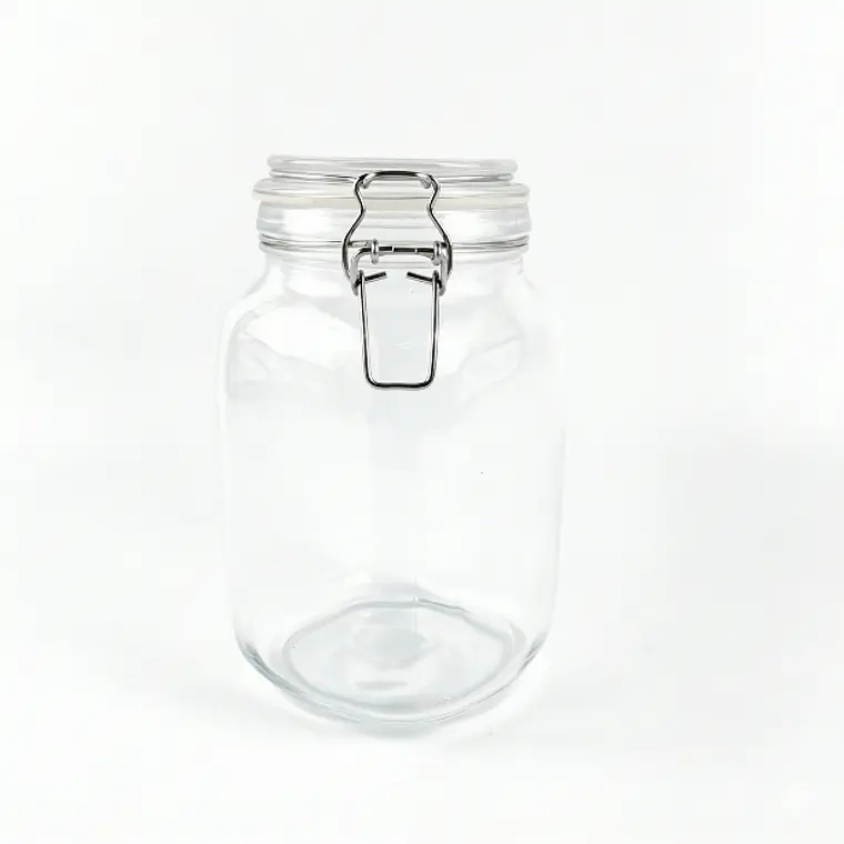 FRASCO HERMETICO VIDRIO PARA ENCURTIDO CON TAPA VIDRIO 1.5 L 1