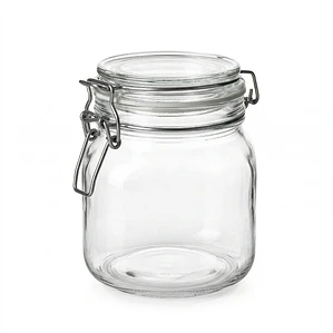 FRASCO HERMETICO VIDRIO PARA ENCURTIDO CON TAPA VIDRIO 750 ML