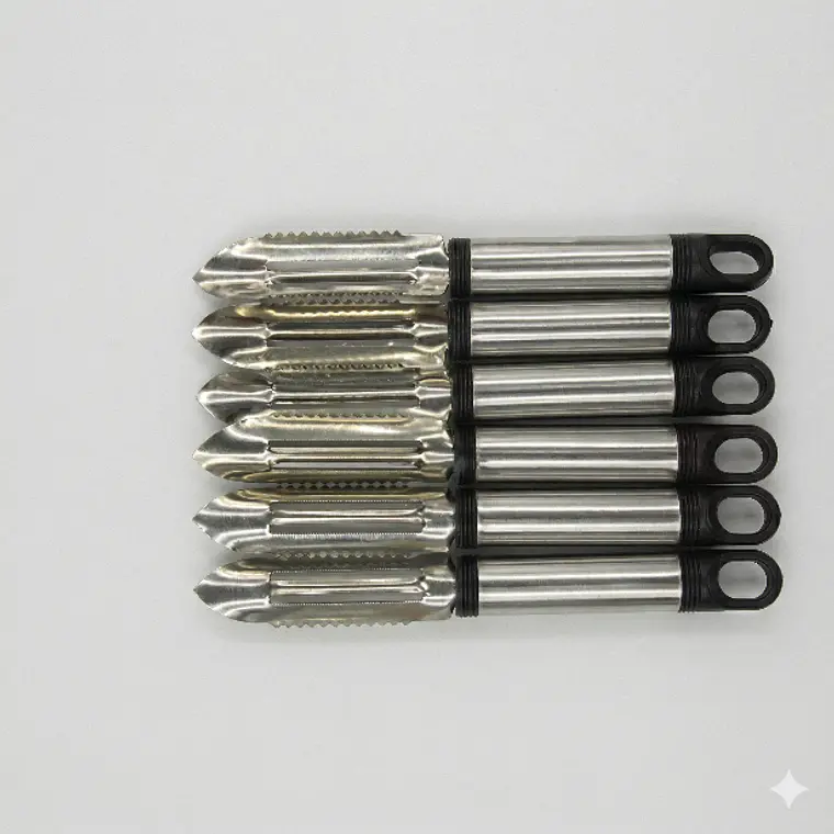 JUEGO DE 6 PELAPAPA MANGO METALICO 1