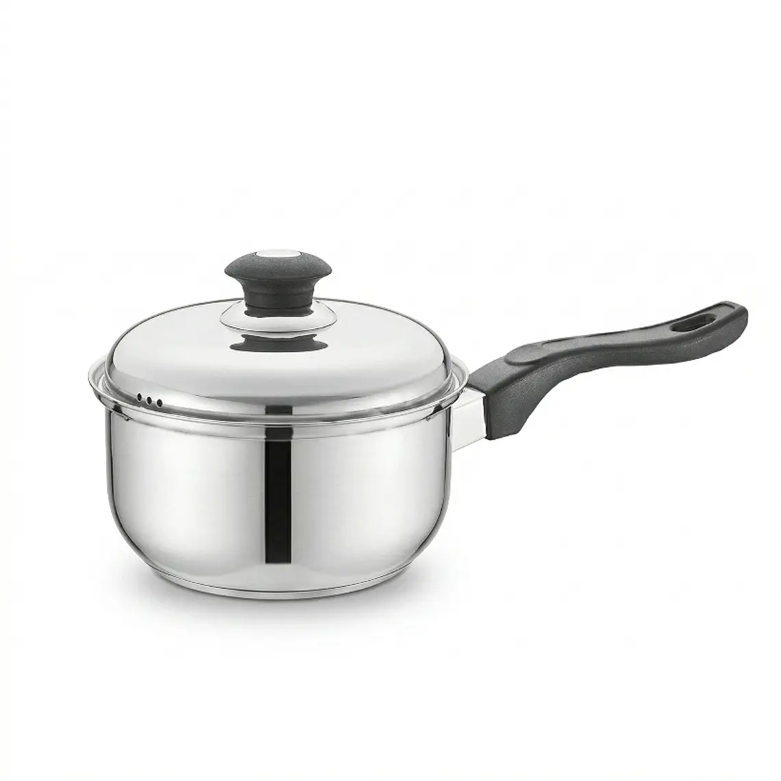 CACEROLA MISTICA ACERO INOXIDABLE TAPA ACERO FONDO DIFUSOR 18 CM 1