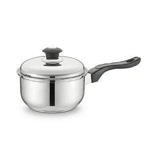 CACEROLA MISTICA ACERO INOXIDABLE TAPA ACERO FONDO DIFUSOR 18 CM