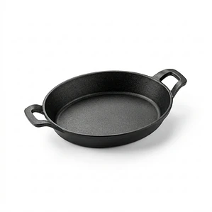 CACEROLA OVAL HIERRO FUNDIDO CON ASAS 24X17X4.5CM 5 CM