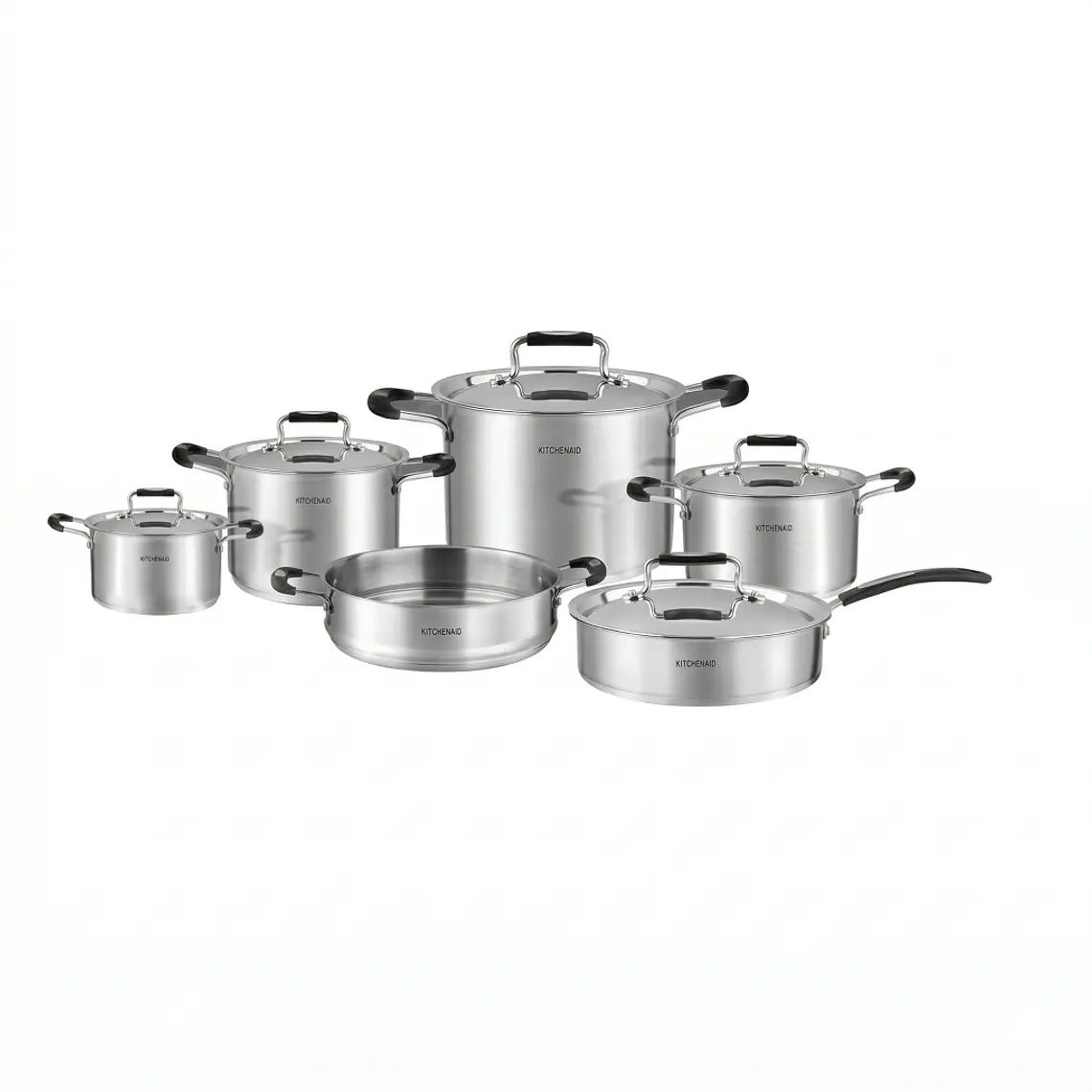 JUEGO DE 11 OLLAS DALIA ACERO INOXIDABLE (OLLA 20/22/24 CM, SARTEN 26 CM Y VAPORERA 24 CM) 1