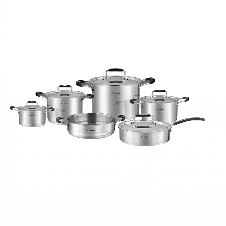 JUEGO DE 11 OLLAS DALIA ACERO INOXIDABLE (OLLA 20/22/24 CM, SARTEN 26 CM Y VAPORERA 24 CM) 1