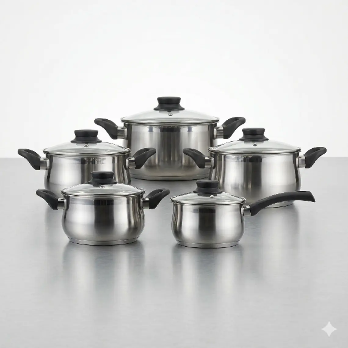 JUEGO DE 10 VALENCIA (CACEROLA 16 CM + OLLA 18/20/22/24 CM) 1