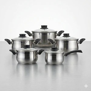 JUEGO DE 10 VALENCIA (CACEROLA 16 CM + OLLA 18/20/22/24 CM)